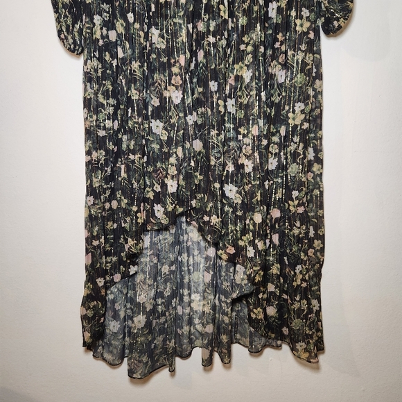 ROCOCO SAND X Revolve Flora Hi-Lo Maxi Dress in Green Floral Print - Picture 5 of 11